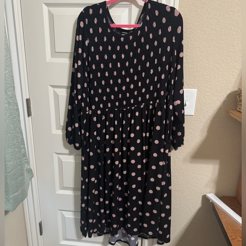 Smocked polkadot dress